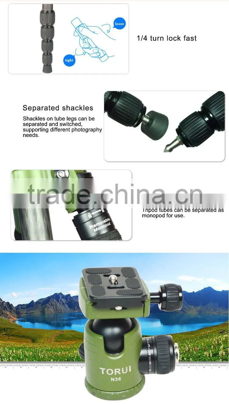DSLR & Digital Camera Tripod applicable max tube lightweight digital accessories tripod with carbon fiber tube