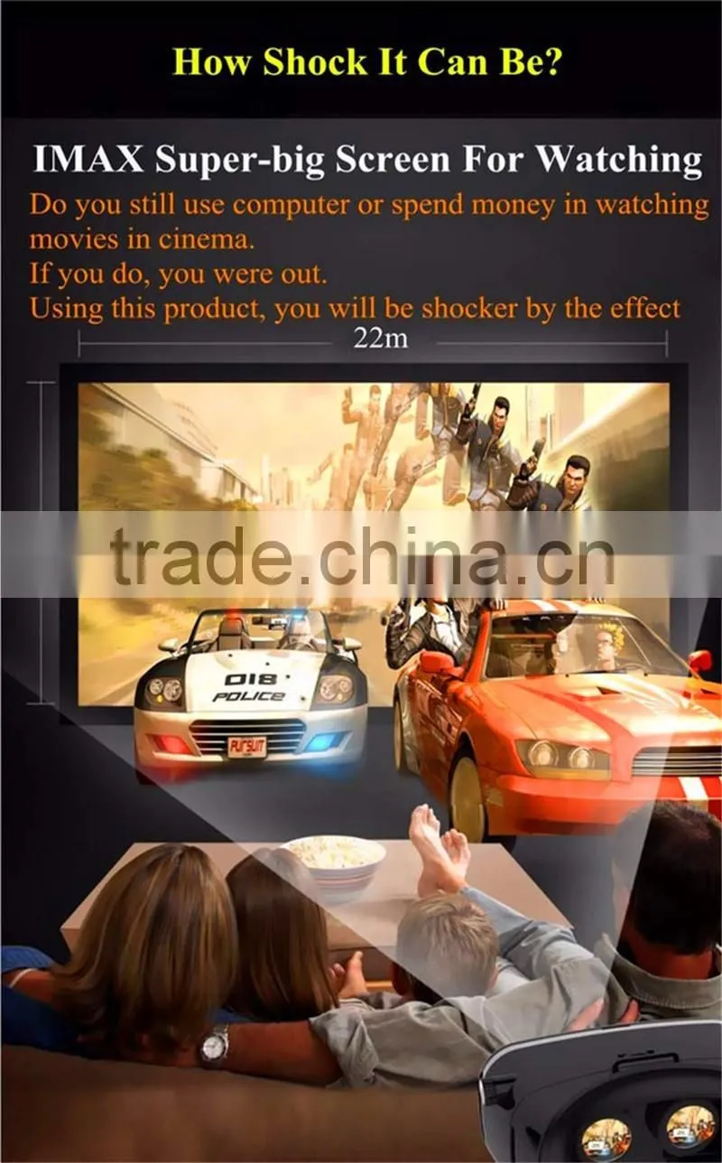 New 2016 product idea vr box cardboard intelligent glasses VR Shinecon 3d glasses virtual reality from Smofit
