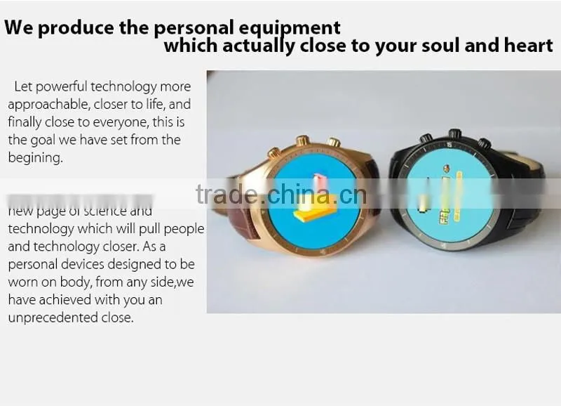 2016 Hot Selling MTK6572 1.4 " IPS 3G GPS WiFi Bluetooth Android 4.4 K18 Smart Watch