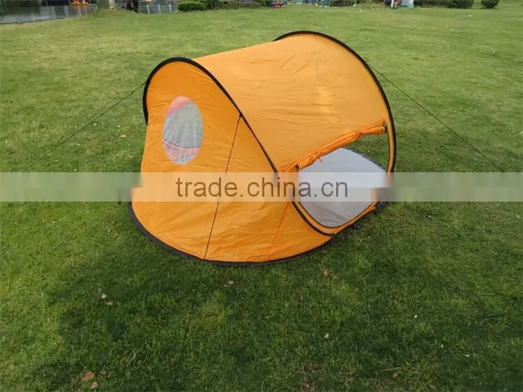 Curved Design 3- 4 People Beach Shade Tents Wind Proof Pop Open Beach Ttent Pop Up