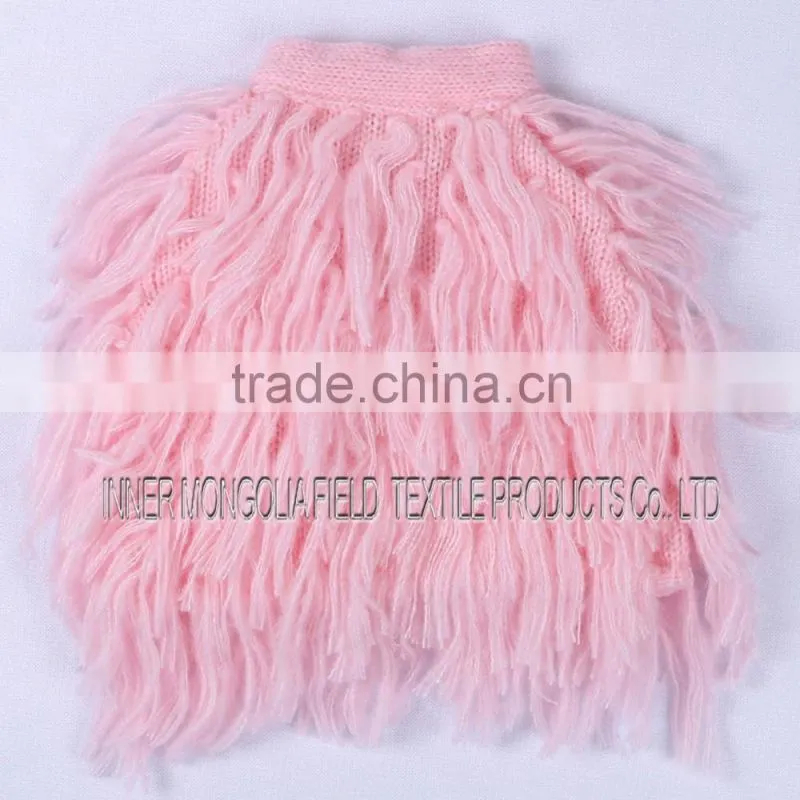 Mohair Crochet Fringe Vest