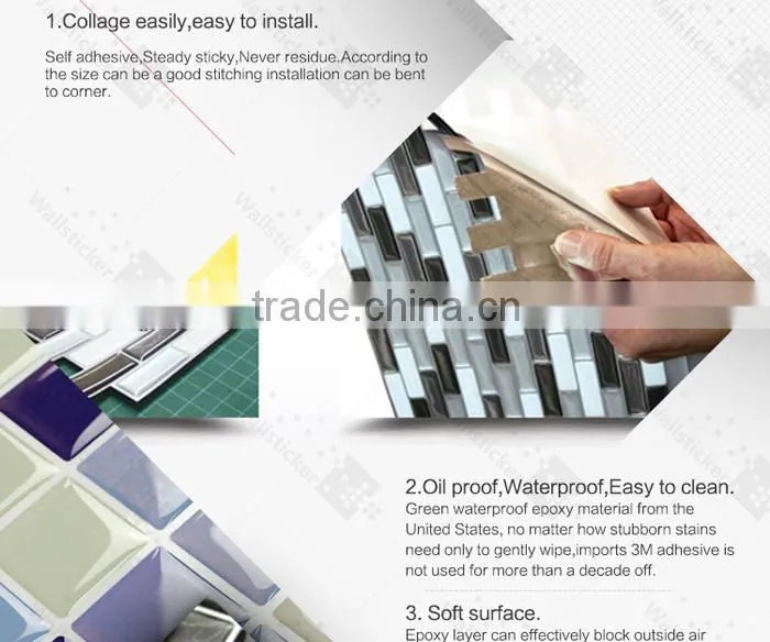 Yashi mosaic pattern decorative tile sticker
