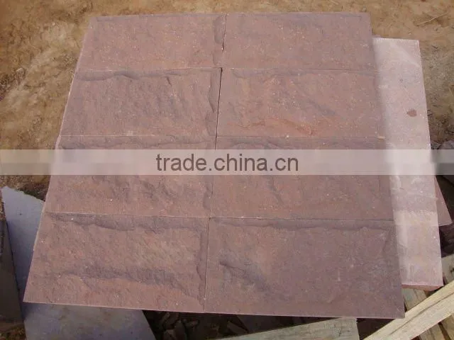 red sandstone tile
