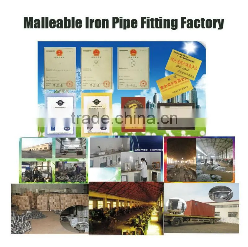 galvanized black male and female threaded Bushing malleable cast iron pipe fittings