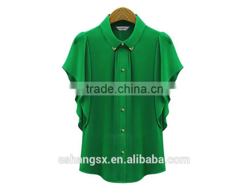 Ladies new design chiffon giant shirts