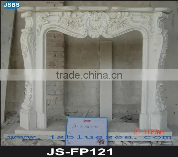 Antique marble fireplace mantel