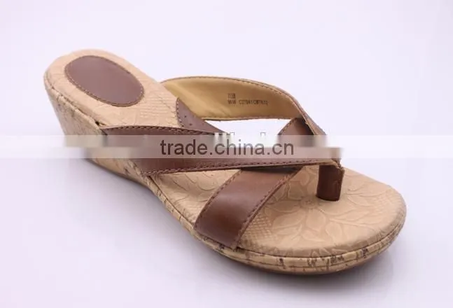Wholesale 2014 Fashion Flip flop slipper shoes Lady Wedge Slipper