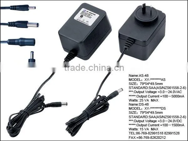5V or 12V Multi AC Plugs or DC Plugs Adapter Universal