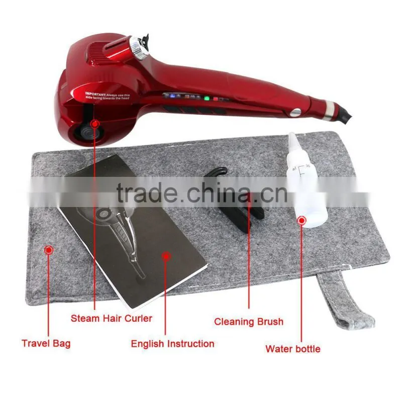 Easy Curl Vapor Curling Iron Automatic LCD Steam Hair Curler Temperature Adjustable Electric Hair Roller