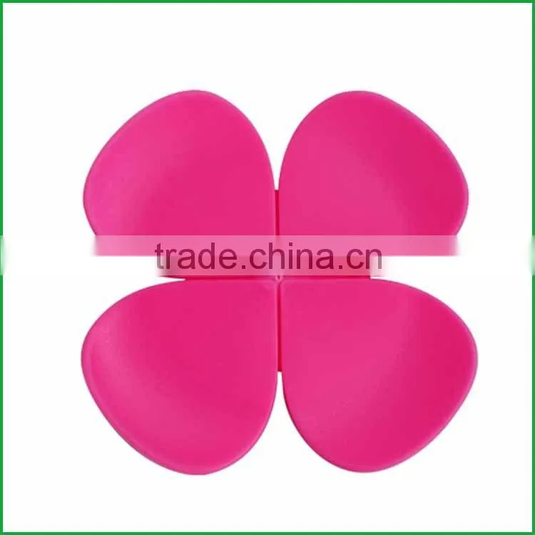 soft pvc 2d/3d clover coasters