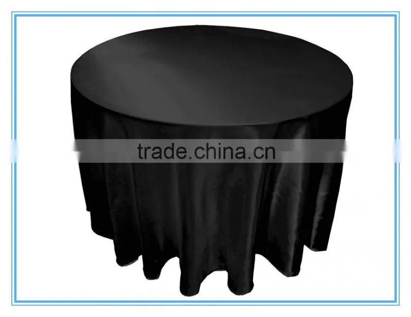 black satin round table cloth cover for restaurant table