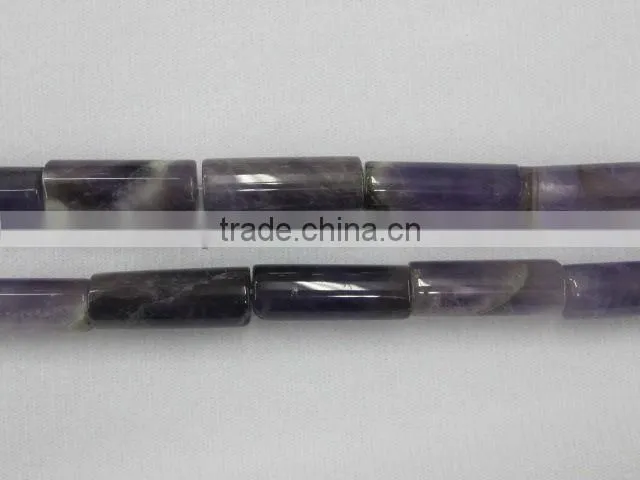 Gemstone dog-teeth amethyst cylinder shape