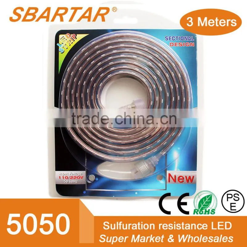 6W/M led epistar chip 328ft 100M flexible waterproof ip67 2835 led strip light