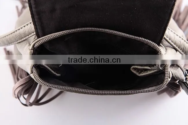 4770 Newest Attractive Individual Bohemadies Tassels side Decoration PU Small Size Backpackian Chic L