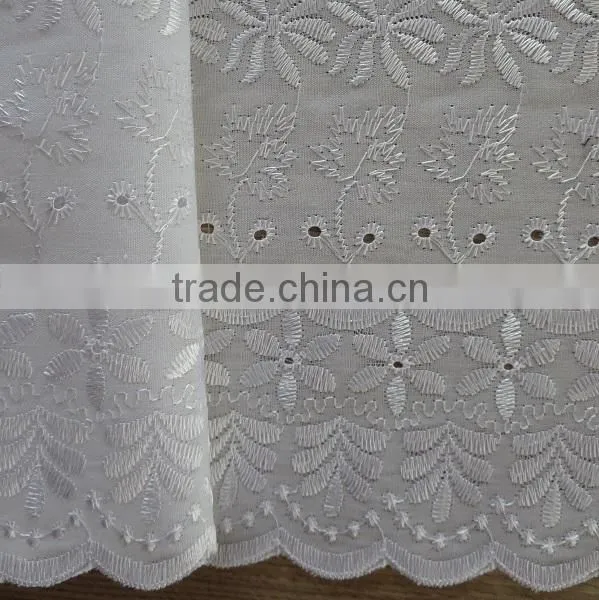 High quality polyester or TC embroidery lace fabric for sale