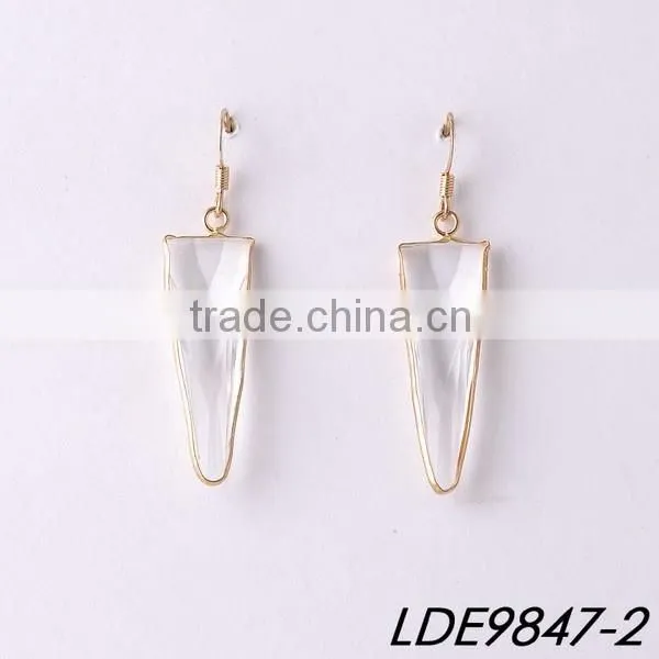White heart earring star shaped adorable dangle earrings