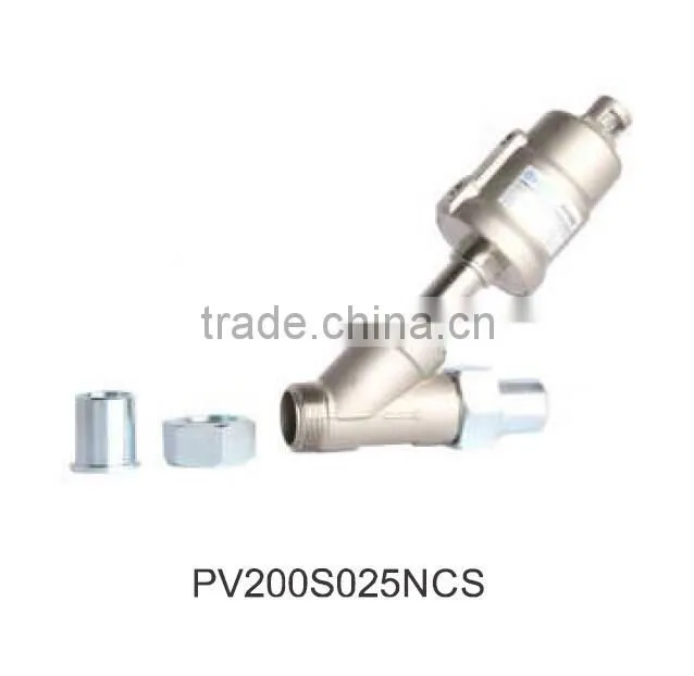 double acting two-way stainless steel pneumatic angle valve