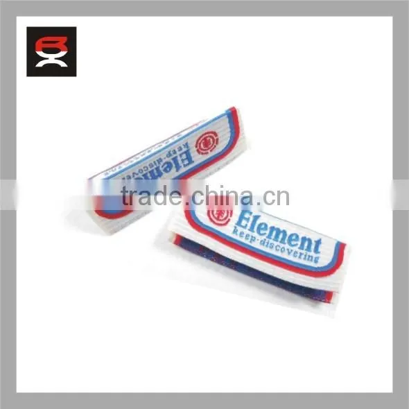 customized high density clothing woven label, ultrosonic edge label