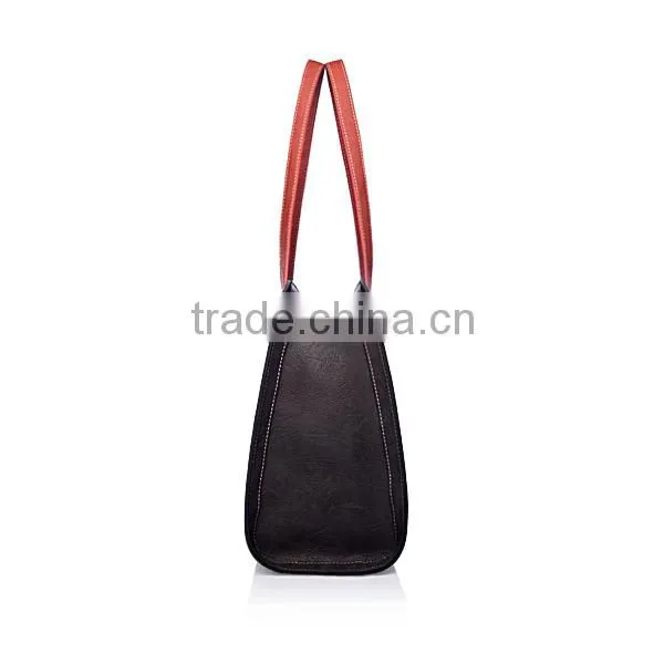 Fashion vintage celebrity tote pu leather ladies handbag