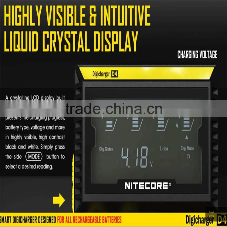 Hot seller Nitecore Charger i2 i4 d2 d4/diesel generator battery charger Nitecore D4 battery charger