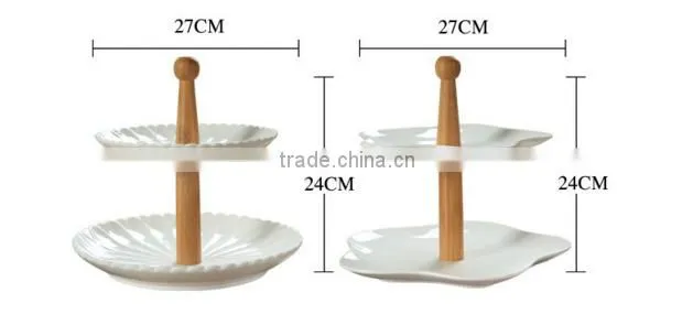 Two Layers of Fruit Cake Dessert Ceramic Double Disc HY1671602