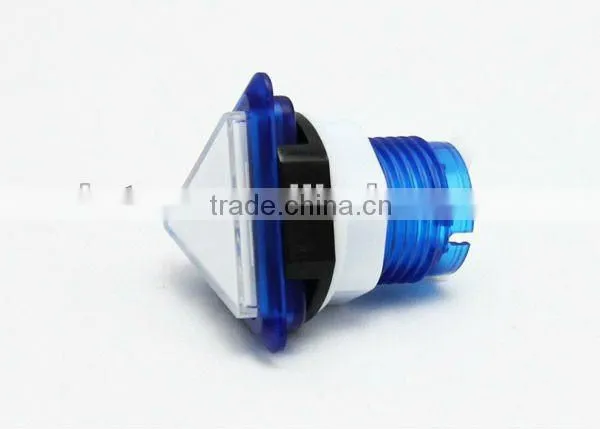 triangle blue plastic arcade game machine push button switch electric pushbutton switch with light Large game accessories