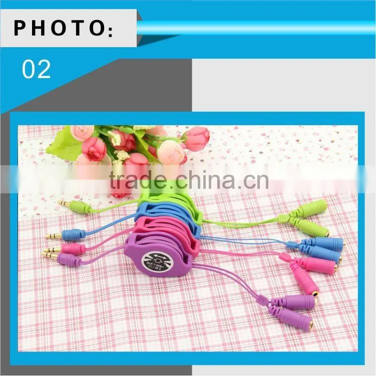Newest arrival portable female to male audio line for car