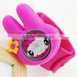 2014 new products for cheap silicon cartoon watch for custom, promotion silicone slap watches