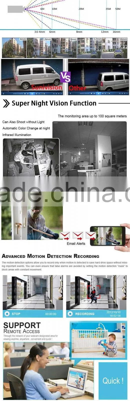 42pcs IR LED night vision 2MP 1080P IP camera bullet camera