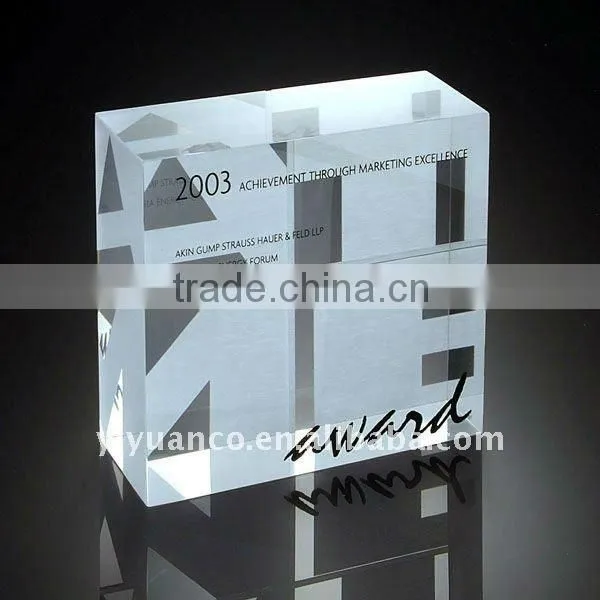 crystal acrylic paperweight for business gift