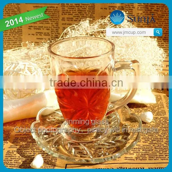 Good quality crystal glass wholesale glass tea set