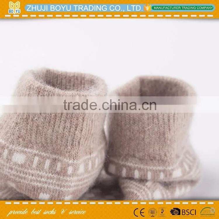 BY-161202 OEM Custom Wholesale Women's socks angora wool socks,Good Quality