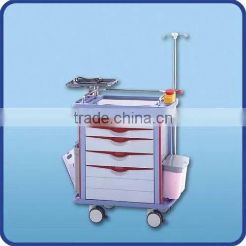 hospital emergency equipment medical trolley