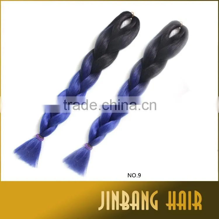 2016 hot selling ombre jumbo braiding straight hair synthetic afro kinky braids hair box braid extensions