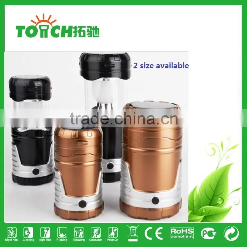 Emergency Solar LED Lantern Flashlight with USB Power Bank for Camping Hiking
