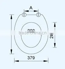Urea toilet seat cover with soft close function suitable for EU WC pans