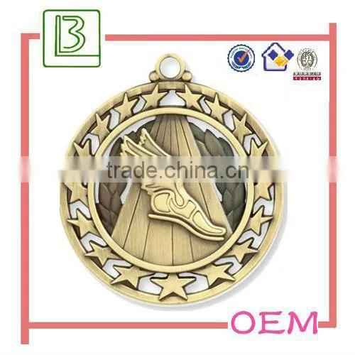 Zinc Alloy Sports Award Medals With Ribbon China Factory