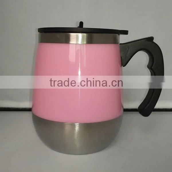 plastic insulated thermos travel coffee mug