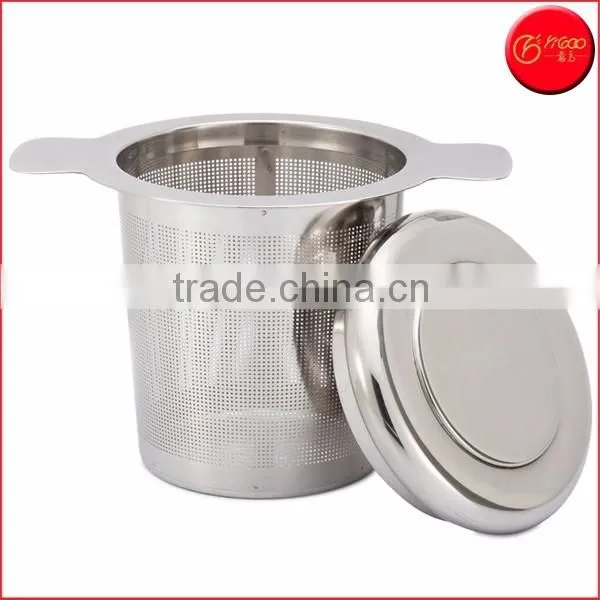 Promotional Gift Green Tea Infuser 304 Stainless Steel Simple Modern Tea Infuser Tea Strainer with Lid