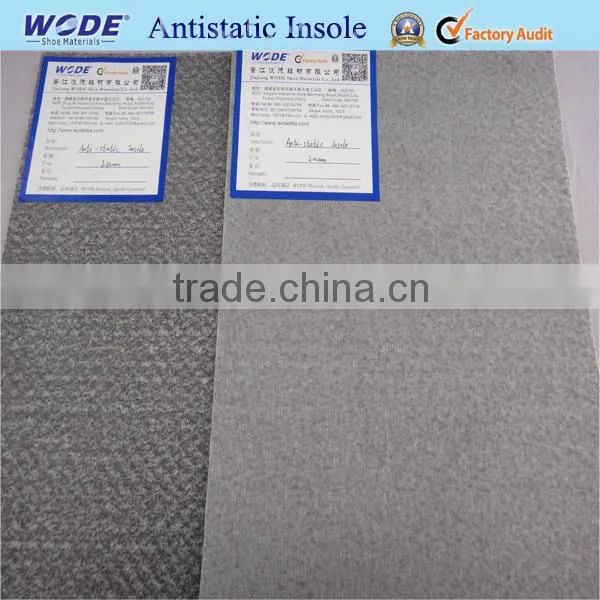 Antistatic nonwoven insole board for safety shoes