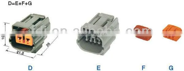 2 pin female auto electric waterproof connector