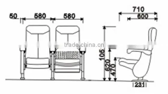 China professional factory auditorium seating