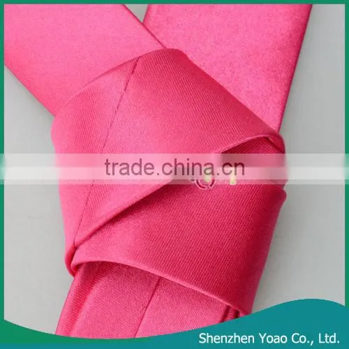100% Silk Men's Ties Rose Red