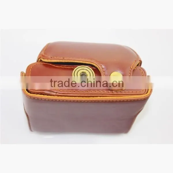 Vintage high quality factory price waterproof 100% genuine leather camera bag