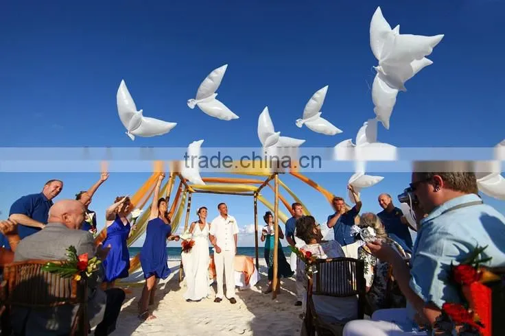2016 Wedding Helium Inflatable Biodegradable White Dove Balloons For Wedding Decoration Doves Dhaped Bio Balloons