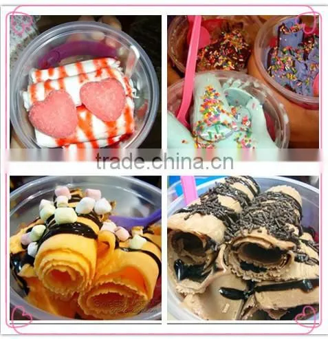 big ice pan double pan fried ice cream machine
