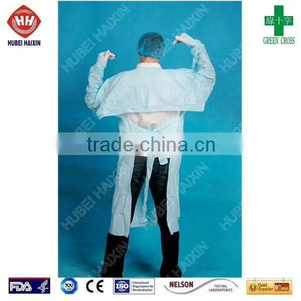 Best selling disposable cpe protective gown for women
