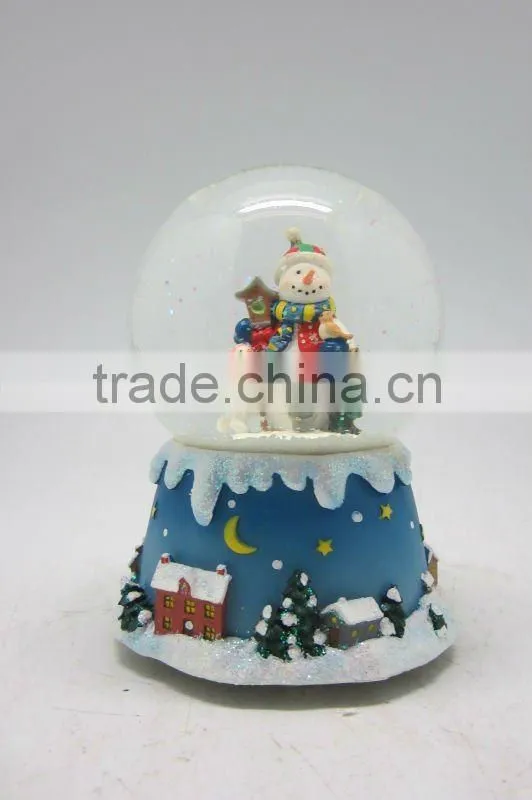festival musical snowman waterglobe