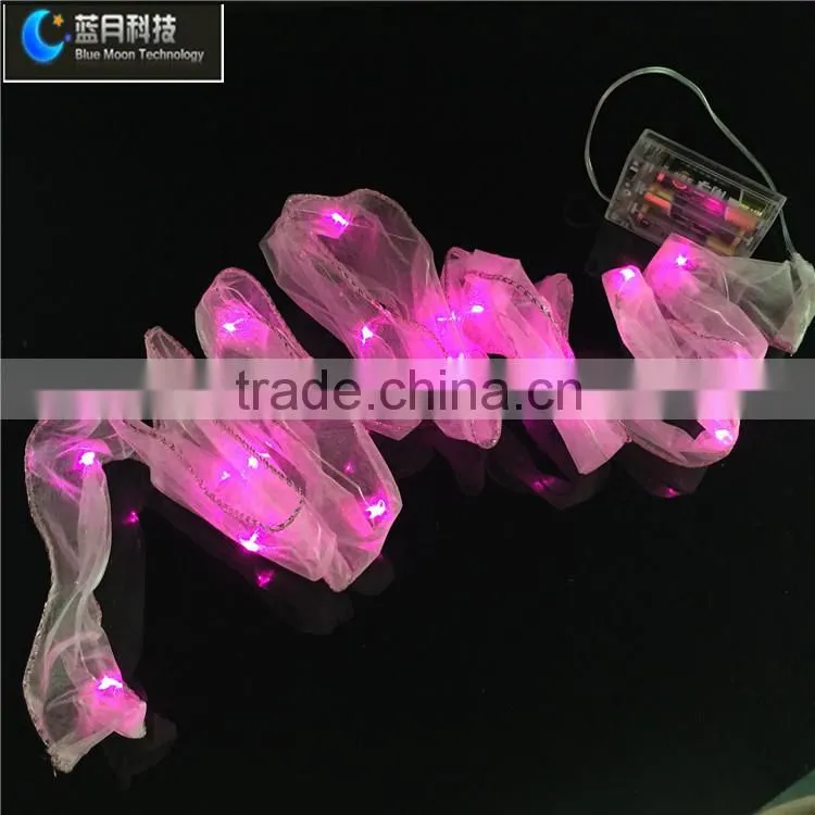 Christmas Silk LED Ribbon Light Strings