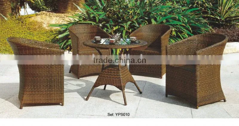 Long glass table and 6 chairs pool patio bar furniture set YC088 YT37
